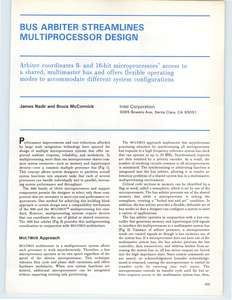 COMPUTER DESIGN V19 N06 198006 BUS ARBITER STREAMLINES MULTIPROCESSOR DESIGN