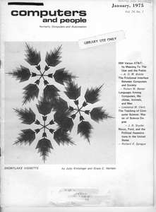 COMPUTERS AND PEOPLE V24 N01 197501