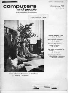 COMPUTERS AND PEOPLE V24 N11 197511
