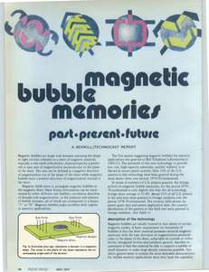 DIGITAL DESIGN V07 N05 197705 MAGNETIC BUBBLE MEMORIES PAST-PRESET-FUTURE