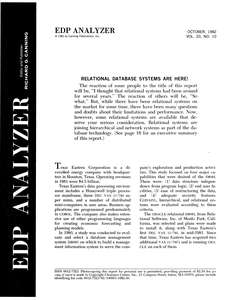 EDP ANALYZER V20N10 1982