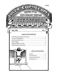 MICRO CORNUCOPIA #01 JUL81