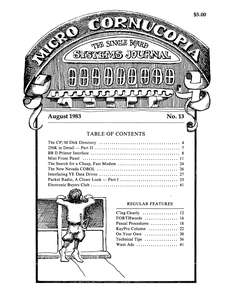MICRO CORNUCOPIA #13 AUG83