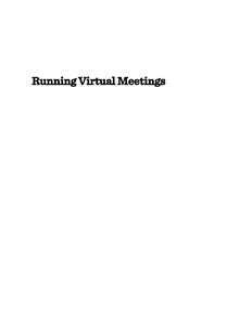 RUNNING VIRTUAL MEETINGS - HARVARD BUSINESS REVIEW