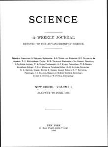SCIENCE - 18950104 - V.001I0001 + INDEX V.001